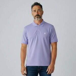 Peter Millar Summer Comfort Golf Polo Shirt Men Large Purple Stretch Performance